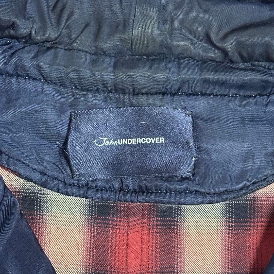John UNDERCOVER チェック ロング フーディ ガウン コート