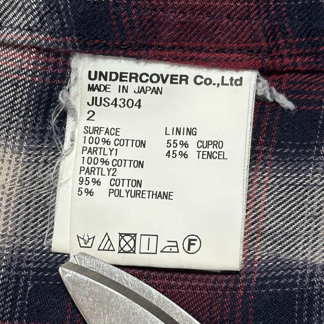 John UNDERCOVER チェック ロング フーディ ガウン コート