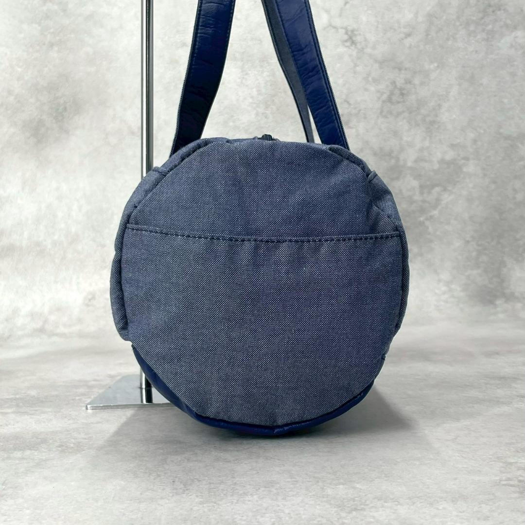 【美品✨/70周年限定】ファミリア ドラムバッグ ボストン 肩掛け デニム 青系