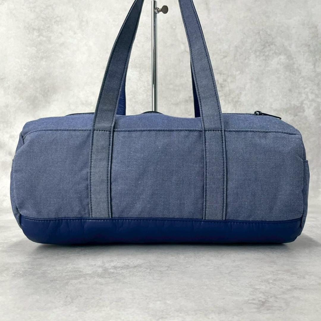 【美品✨/70周年限定】ファミリア ドラムバッグ ボストン 肩掛け デニム 青系