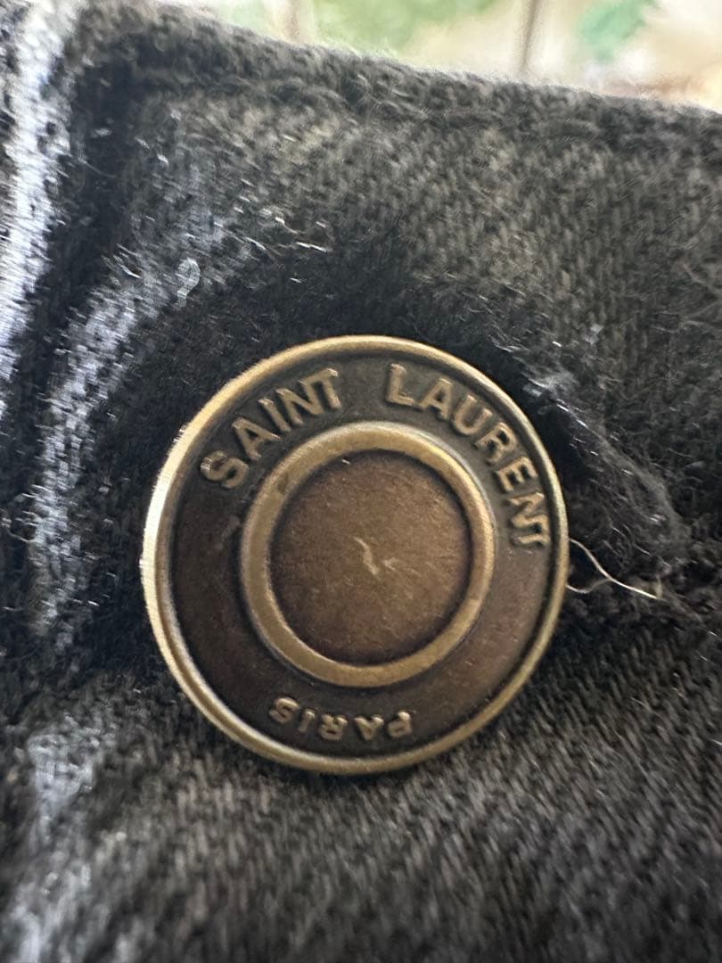 SAINT LAURENT PARIS エディ期ブラックスキニーデニムパンツ