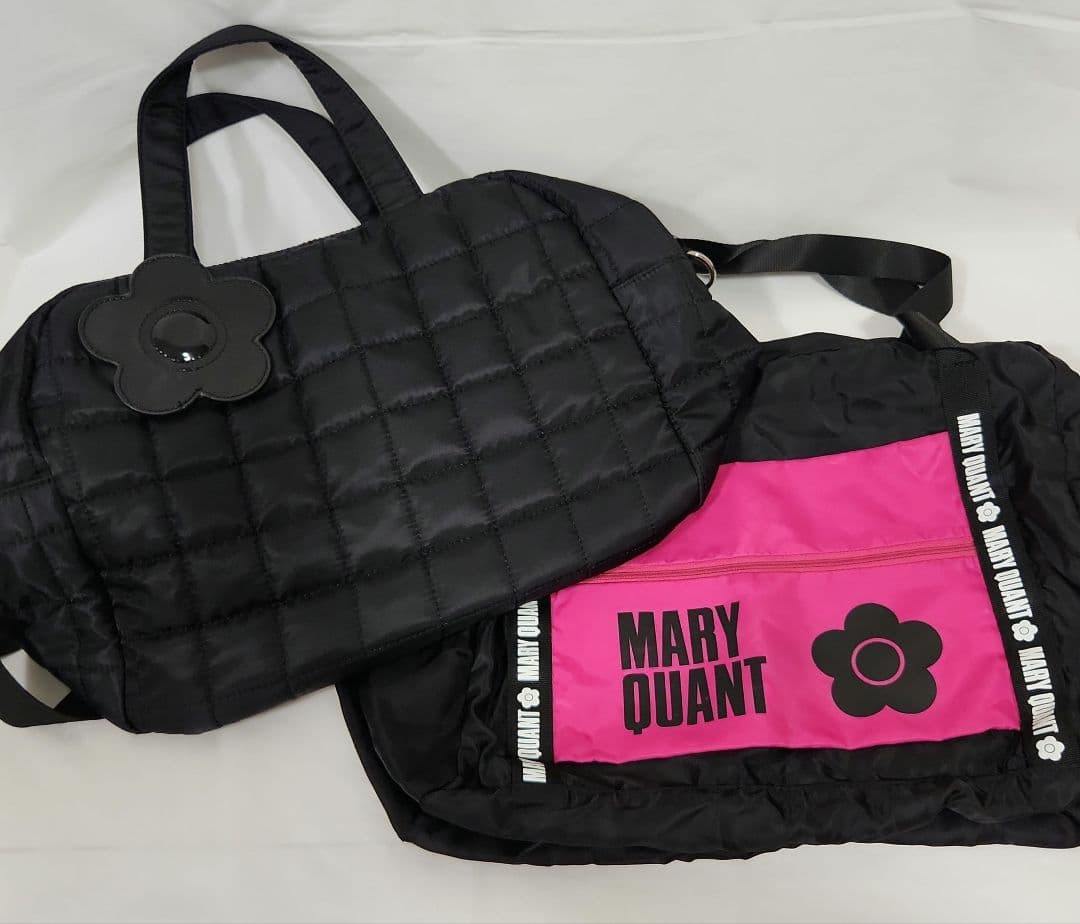 マリークワント♡2wayボストンバッグ　折り畳みボストンバッグ　2点セット