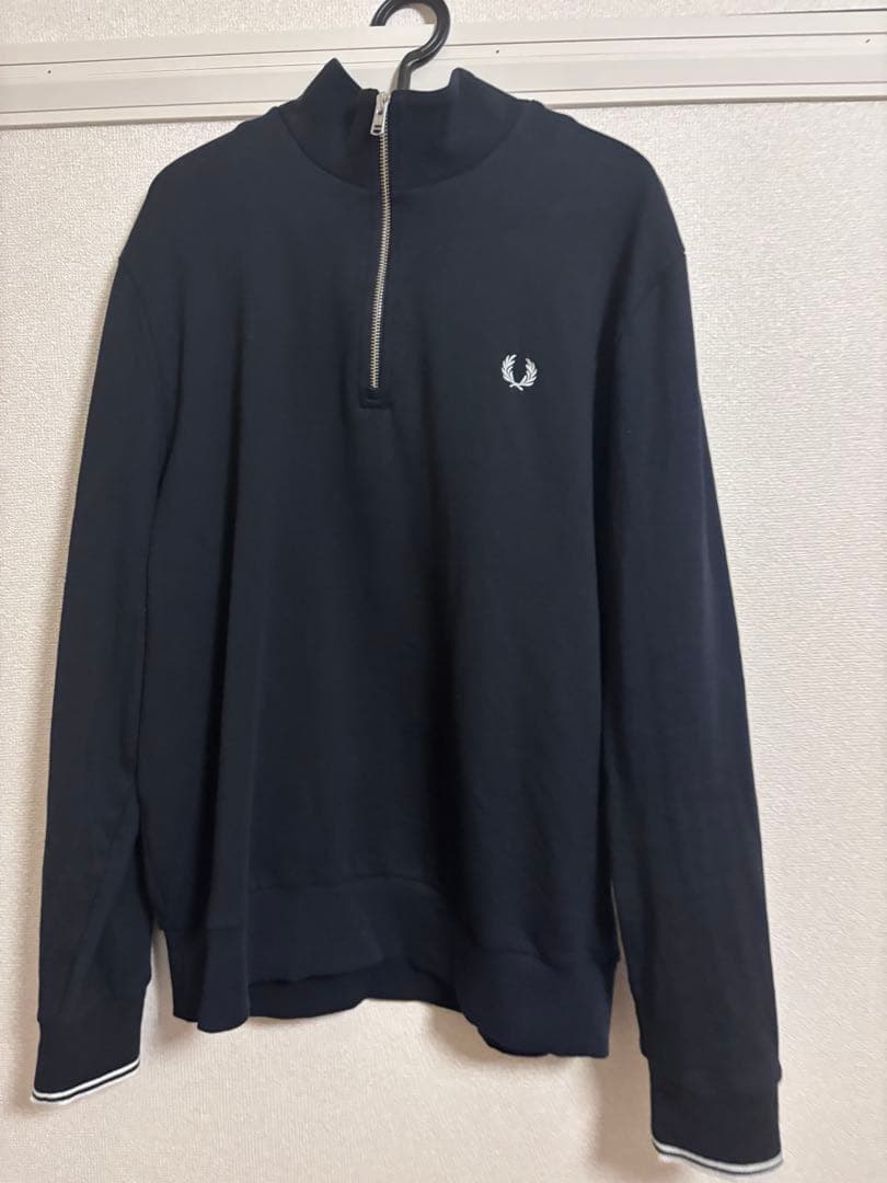 FRED PERRY ハーフジップトレーナー XL ネイビー