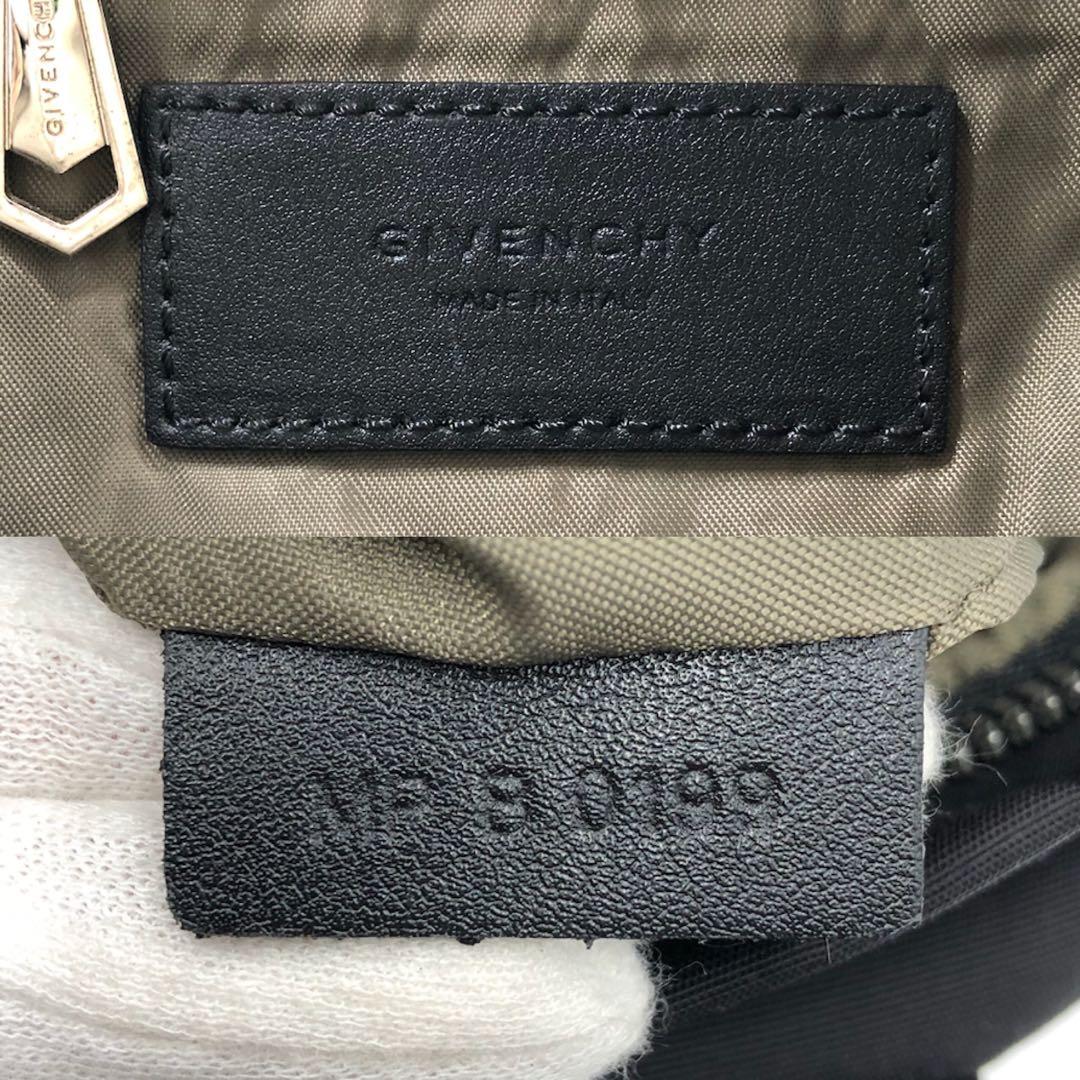 希少 美品 ジバンシー ダウンタウン ボディバッグ ナイロン レザー ブラック