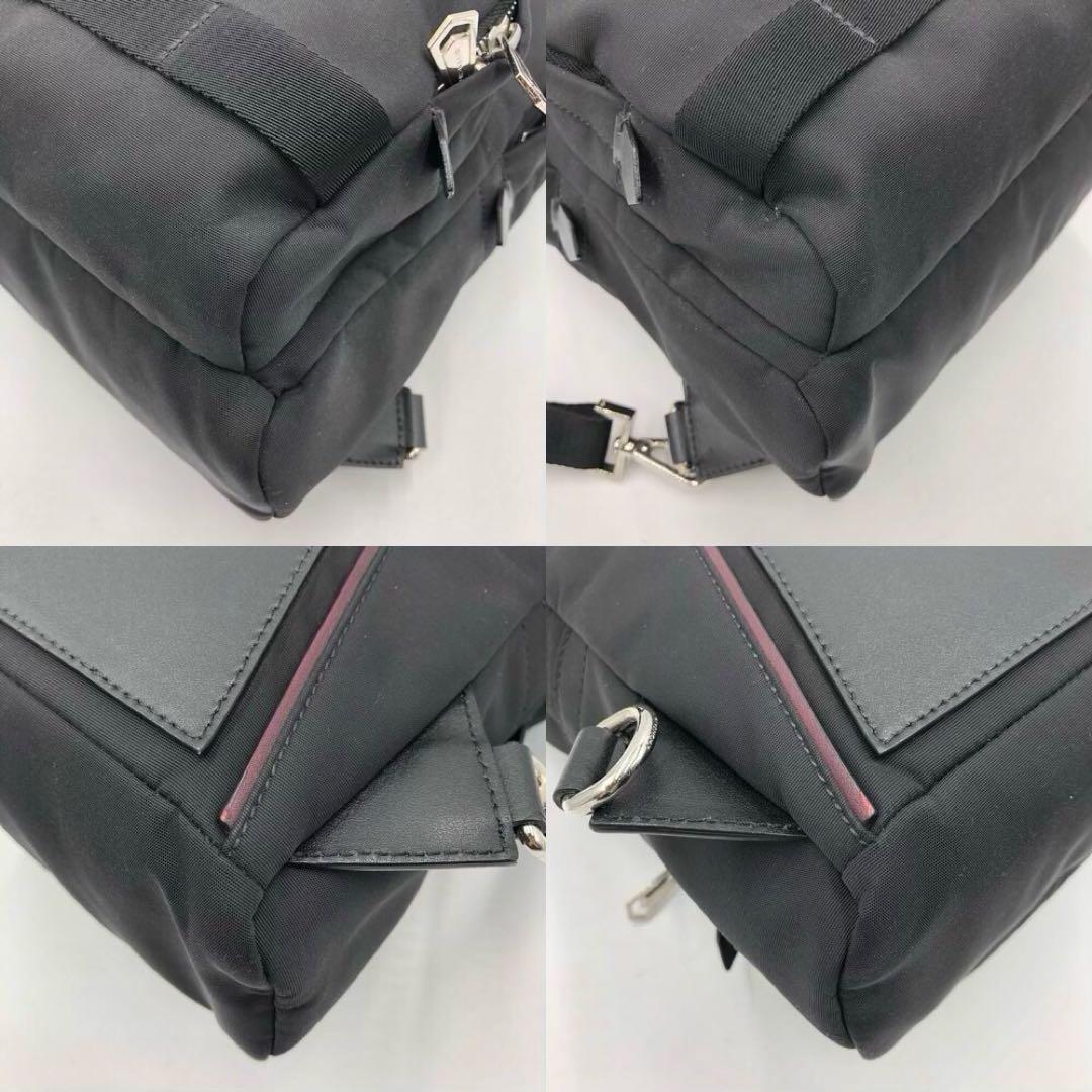 希少 美品 ジバンシー ダウンタウン ボディバッグ ナイロン レザー ブラック