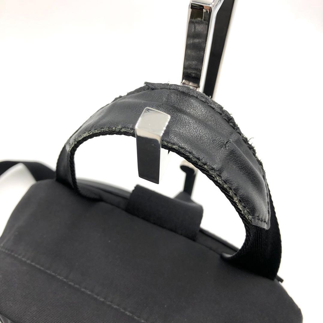 希少 美品 ジバンシー ダウンタウン ボディバッグ ナイロン レザー ブラック