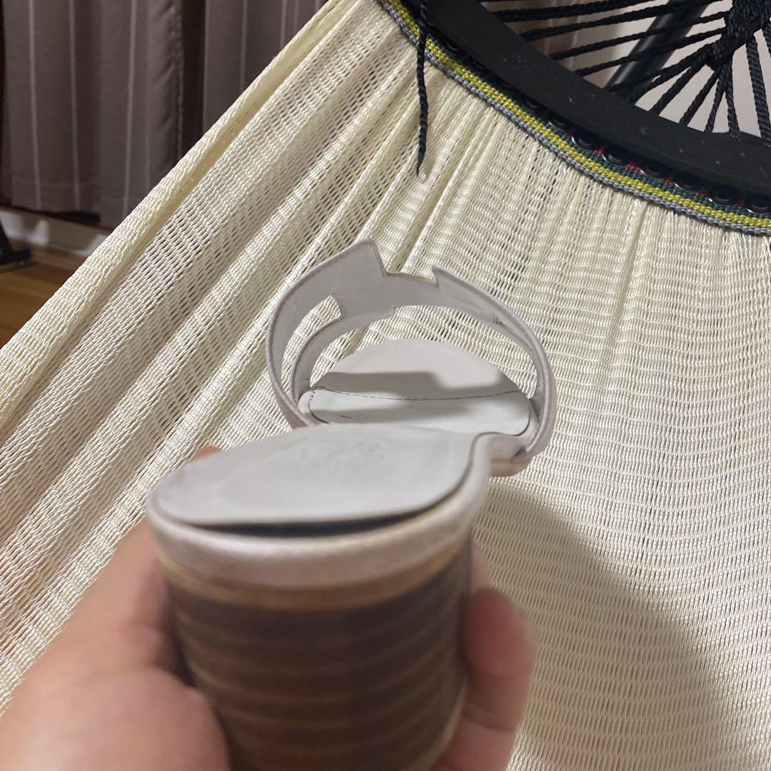 HERMES レザーサンダル ライトピンク クロスストラップ