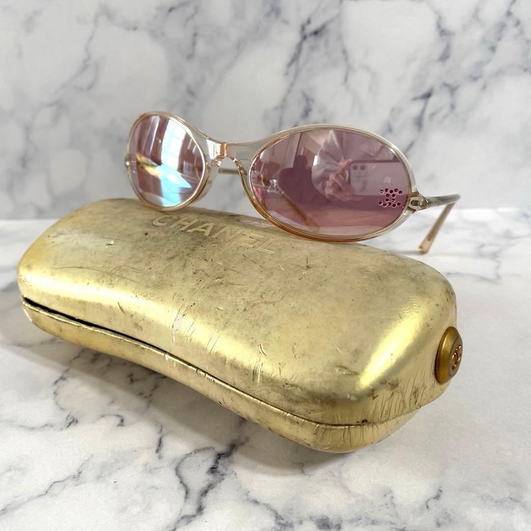 CHANEL シャネル　サングラス　オーバル　ピンク　ココマーク　y2k