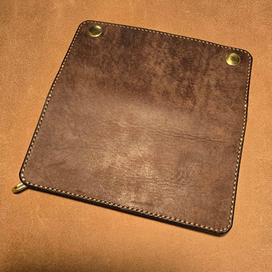 268ロング　トラッカーウォレット　イタリアンレザーMARGOT【ダークブラウン