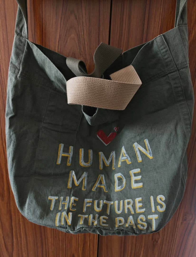 HUMAN MADE ミリタリーグリーン ショルダートートバッグ