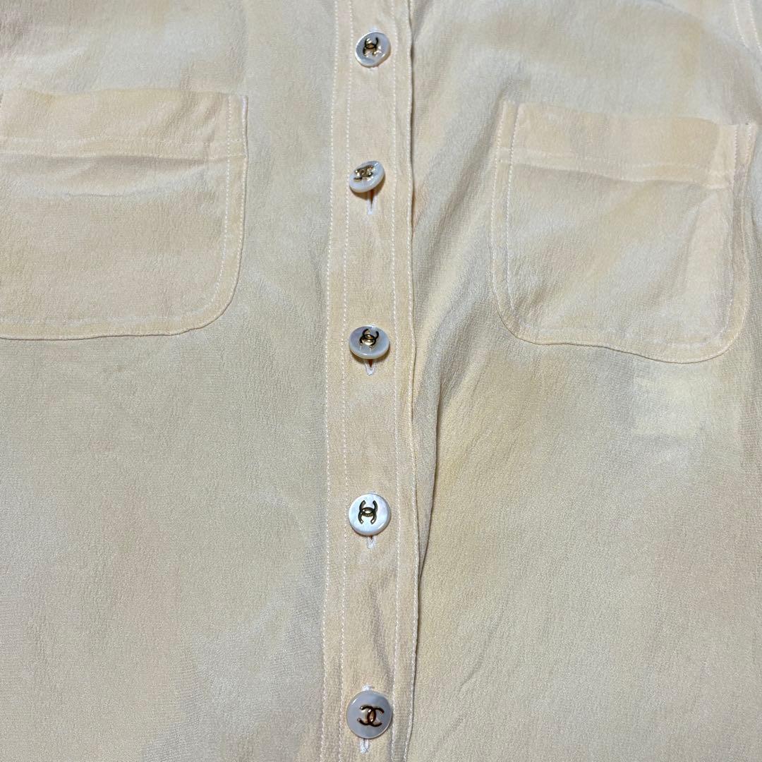 CHANEL シャネル ココボタン シェル ブラウス