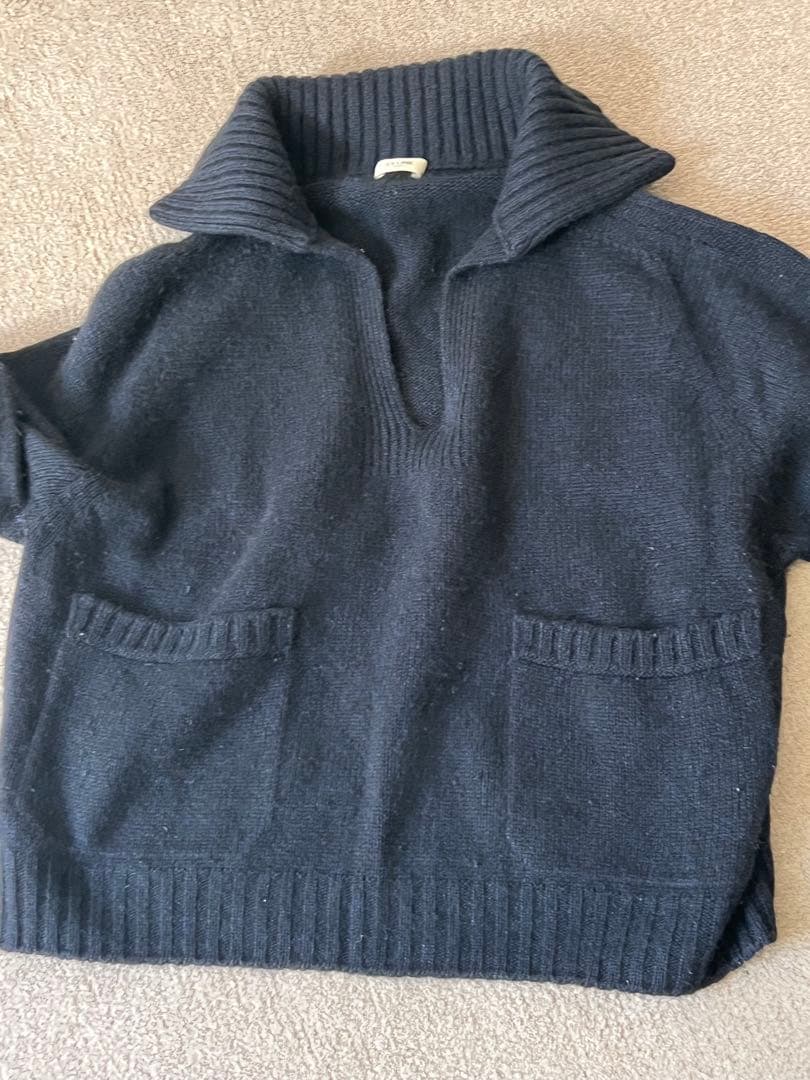 CELINE セリーヌ　カシミヤニット　ネイビーM ※補修箇所あり　エディ