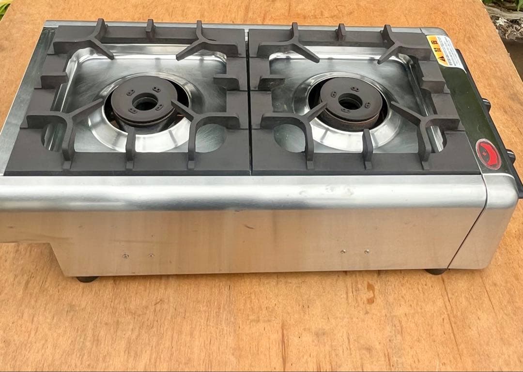 マルゼン業務用卓二2口ガスコンロ　ガステーブル　プロパンガス用　2023年