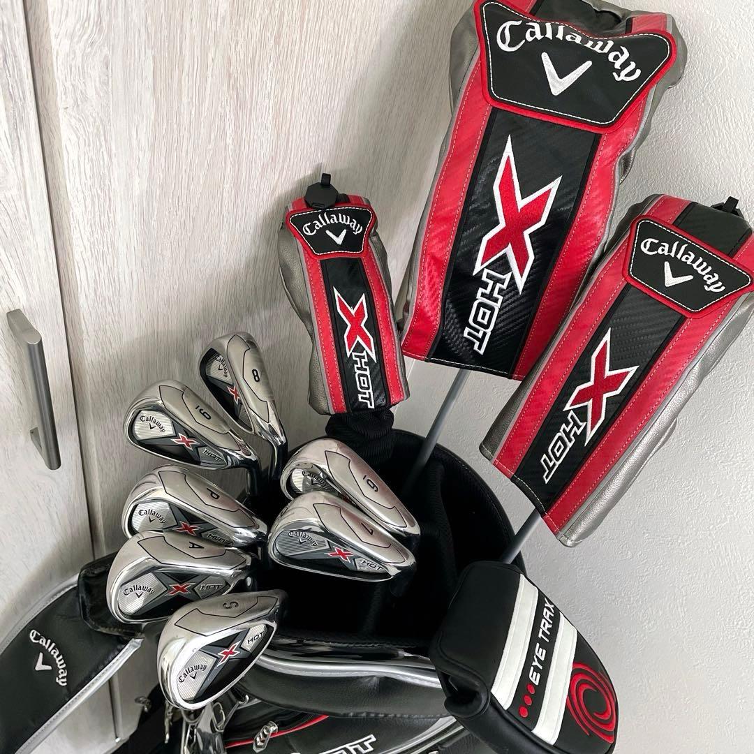 現行最新モデル　美品　メンズ　Callaway XHOT ゴルフクラブセット　S