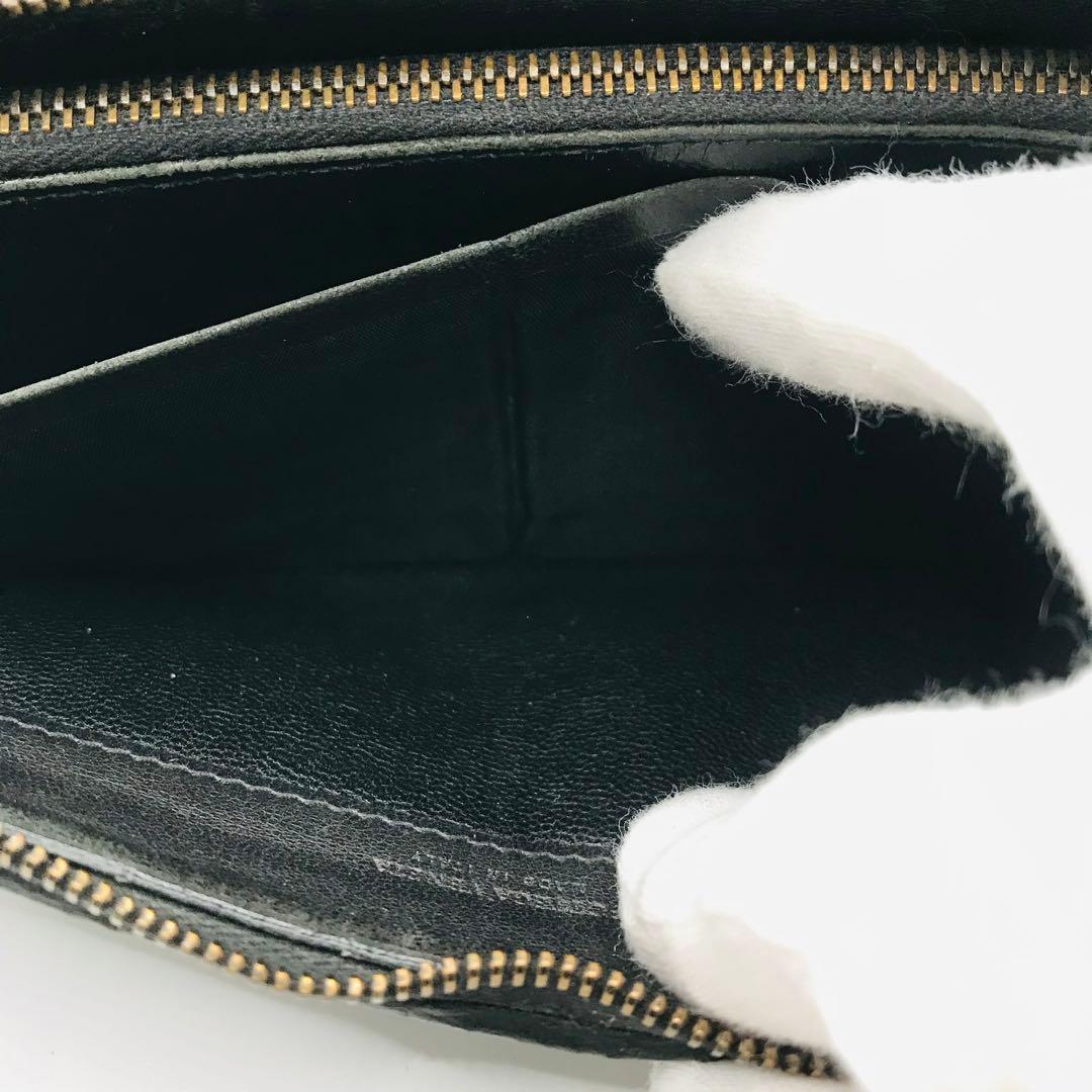 ボッテガ ヴェネタ✨イントレチャート 長財布 L字ファスナー 黒 ブラック