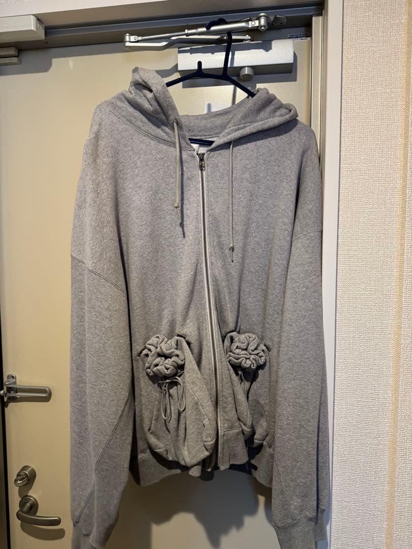 kikunobu別注 refomed kinchaku zipup hoodie