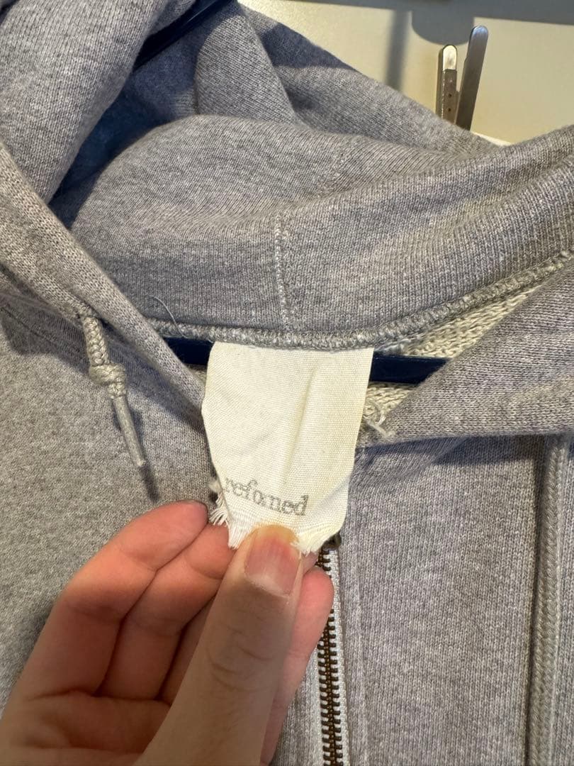 kikunobu別注 refomed kinchaku zipup hoodie