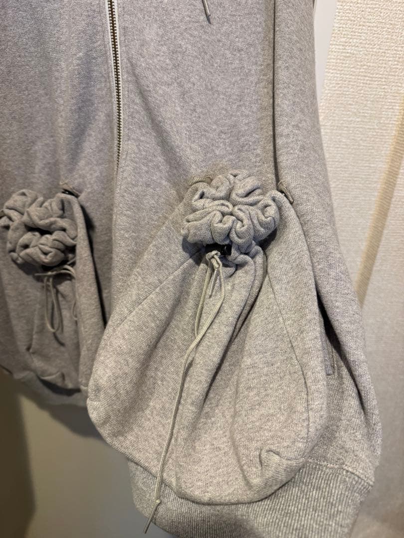 kikunobu別注 refomed kinchaku zipup hoodie