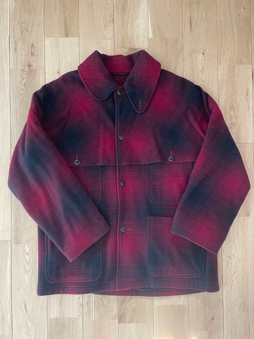 COMOLI ナッピングウール チェック マッキノウクルーザー