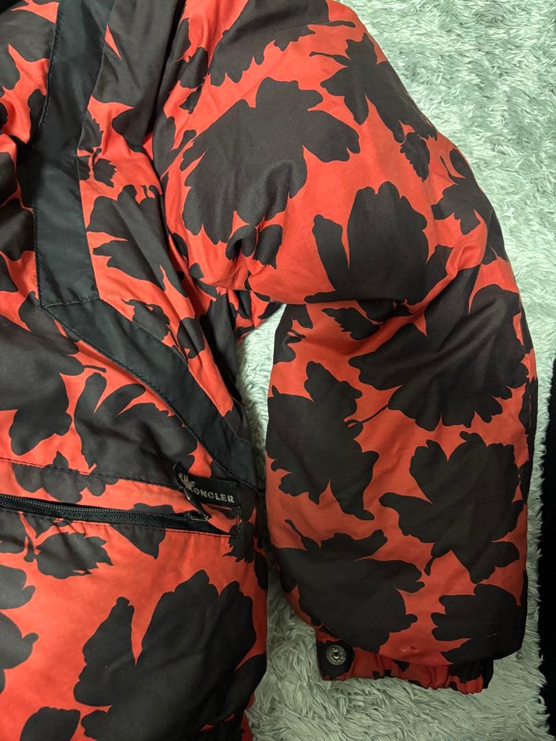 Moncler ダウンジャケット 古着 オレンジ/ブラック サイズ1