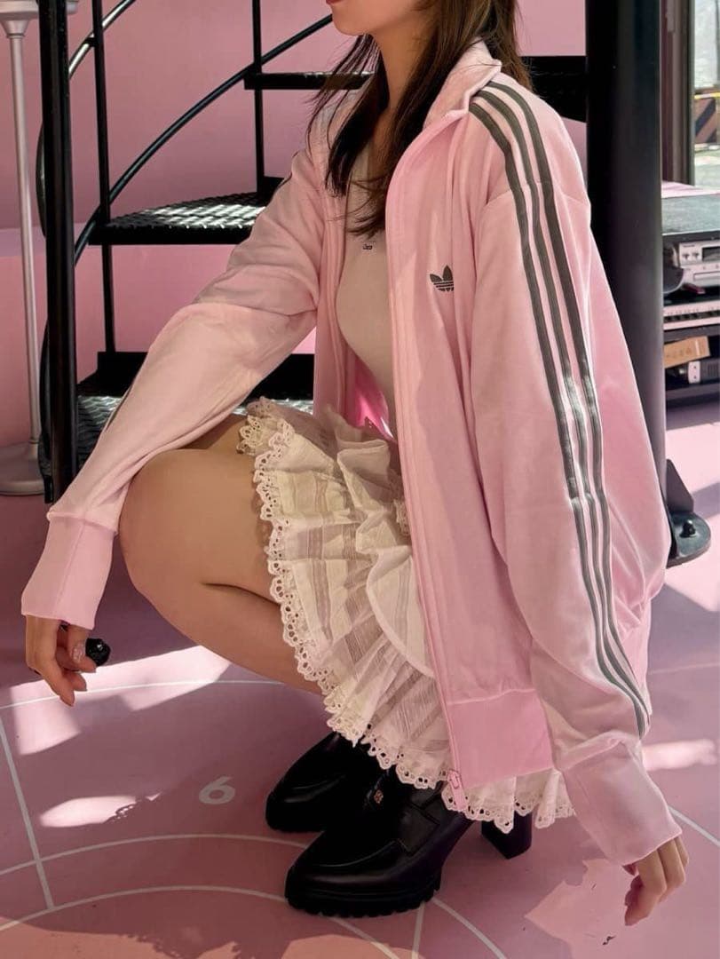 adidas Snidel 別注 コラボ ジャケット ジャージ 松本ももな 着