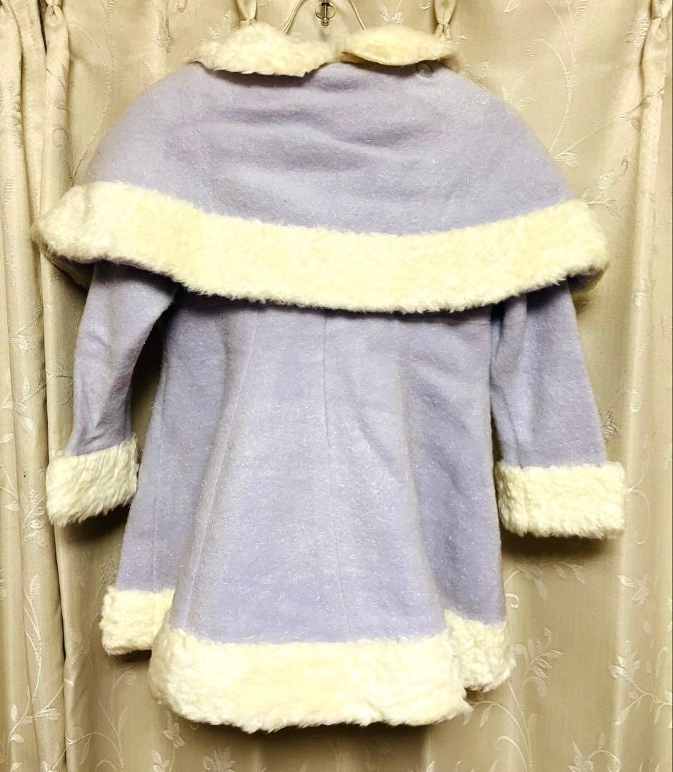 【平成レトロ】新品タグ付メゾピアノ　ラベンダー ケープつきワンピース