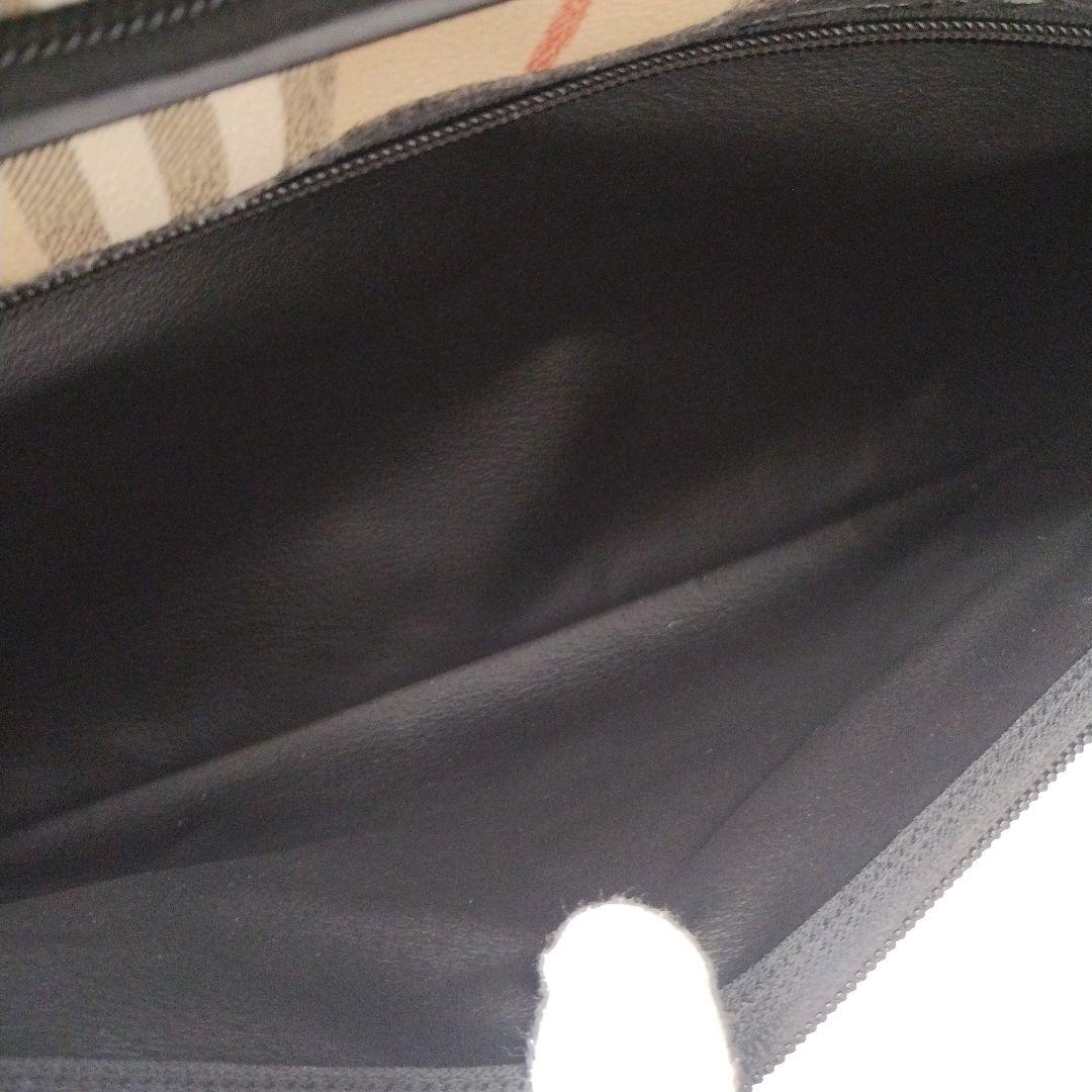 大容量 バーバリー ボストンバッグ シャドーホース ノバチェック PVC