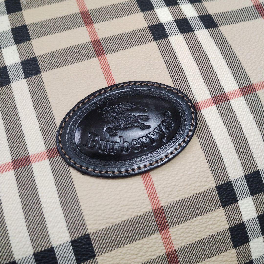 大容量 バーバリー ボストンバッグ シャドーホース ノバチェック PVC