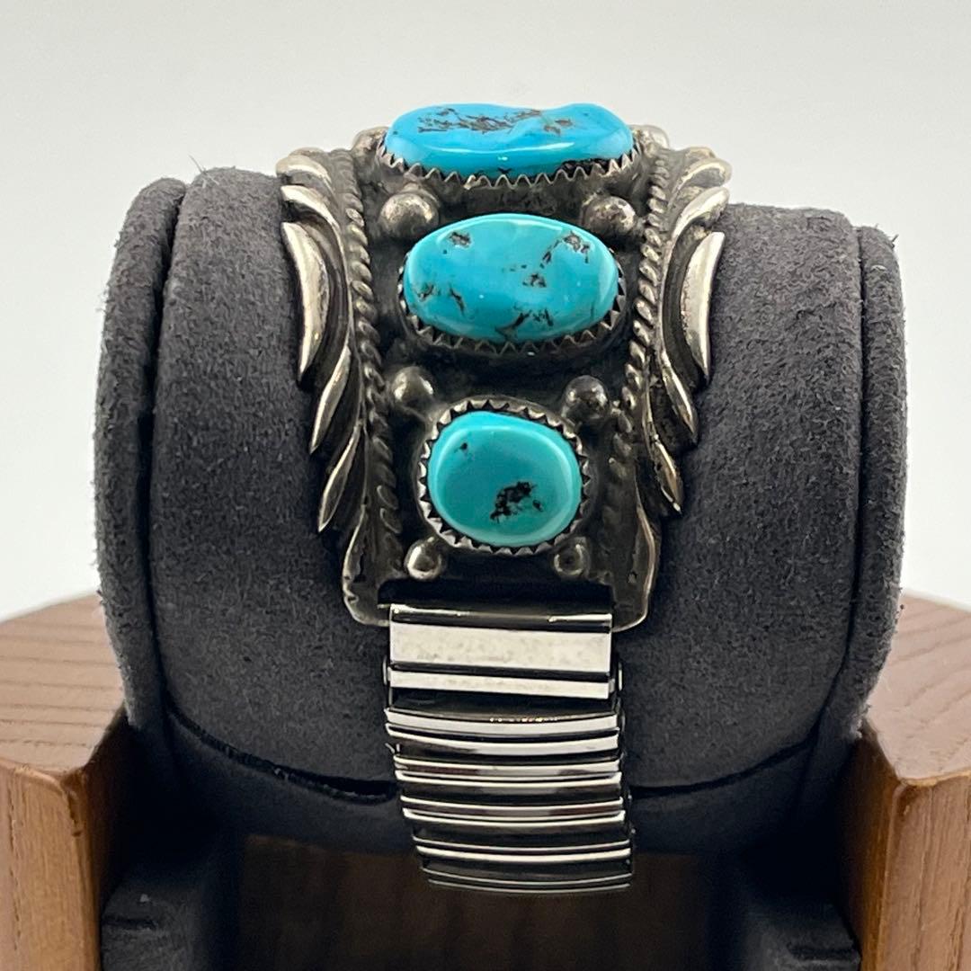 【希少】　インディアンジュエリー　時計　クォーツ　925 ターコイズ