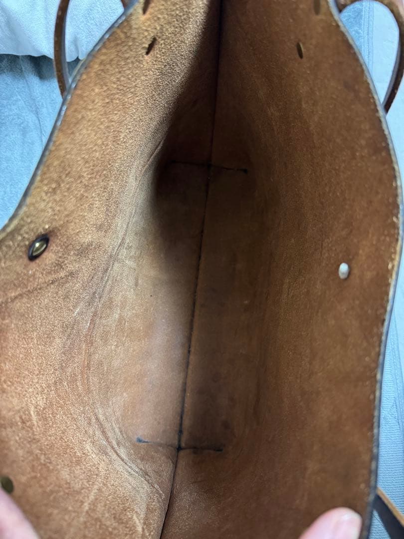 BrownBrown レザートートバッグ コンチョ付き