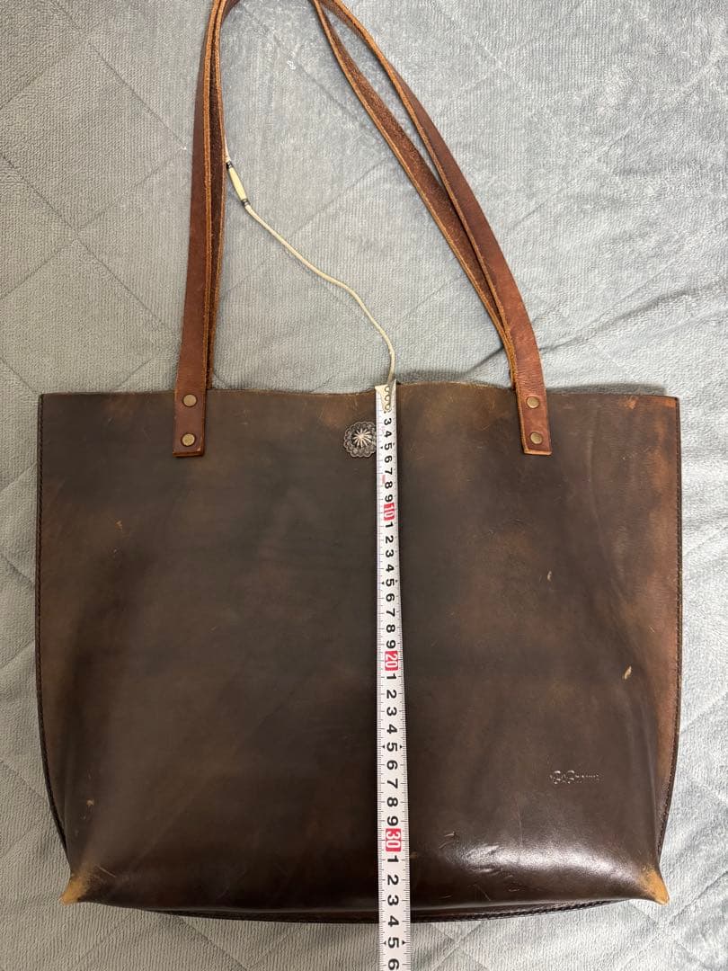 BrownBrown レザートートバッグ コンチョ付き