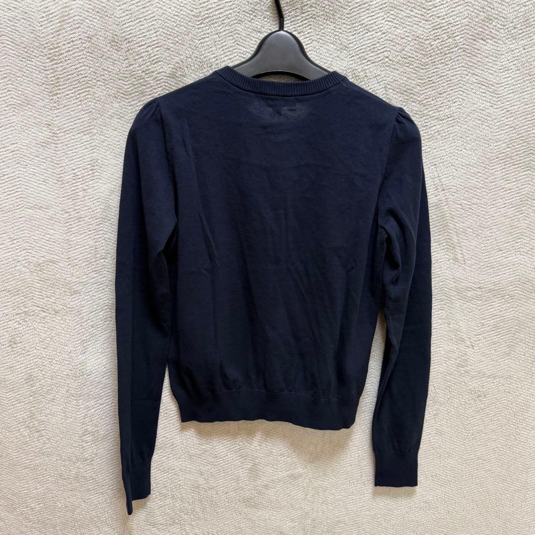 タグ付き新品未使用バーバリーブルーレーベル カーディガン 薄手コットン ネイビー