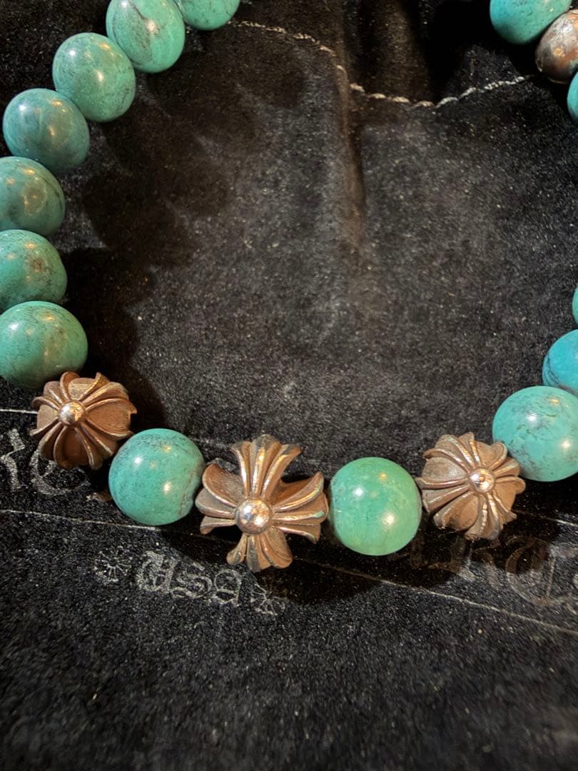 確実本物　クロムハーツ　ビーズブレスレット8mm