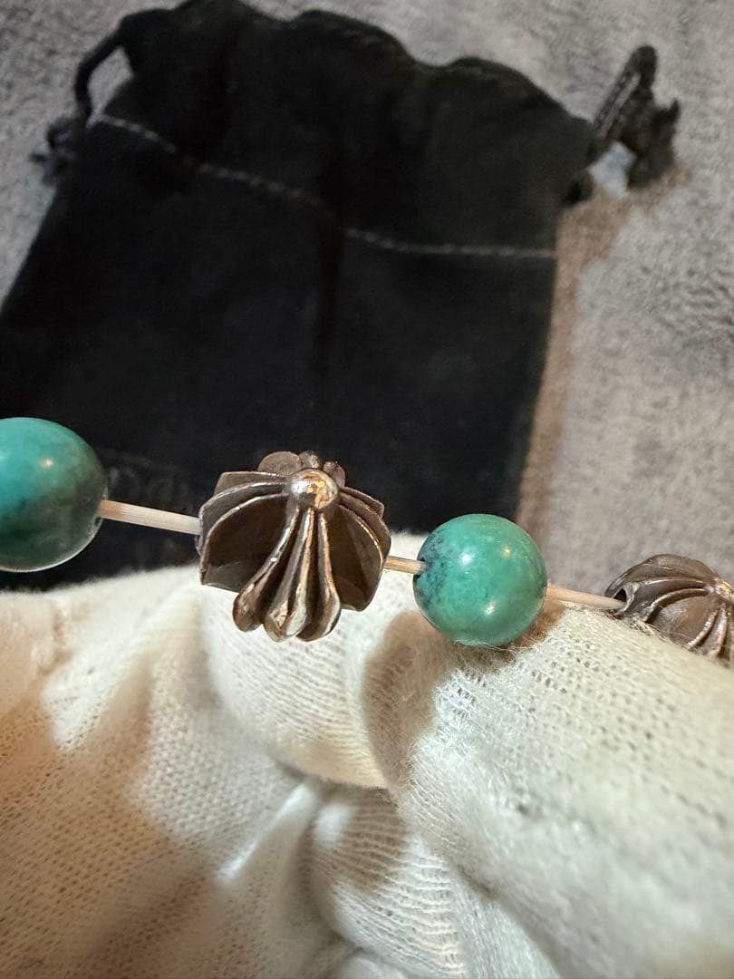 確実本物　クロムハーツ　ビーズブレスレット8mm