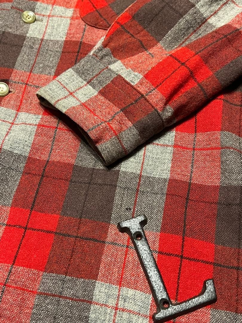 G*o様 50s60s/ペンドルトン/ボードシャツ/M/ウール/チェック/レッド