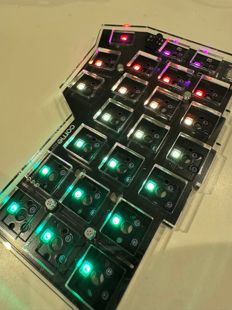 【新品】corne v4 cherry 完成品　スケルトン　透明アクリル