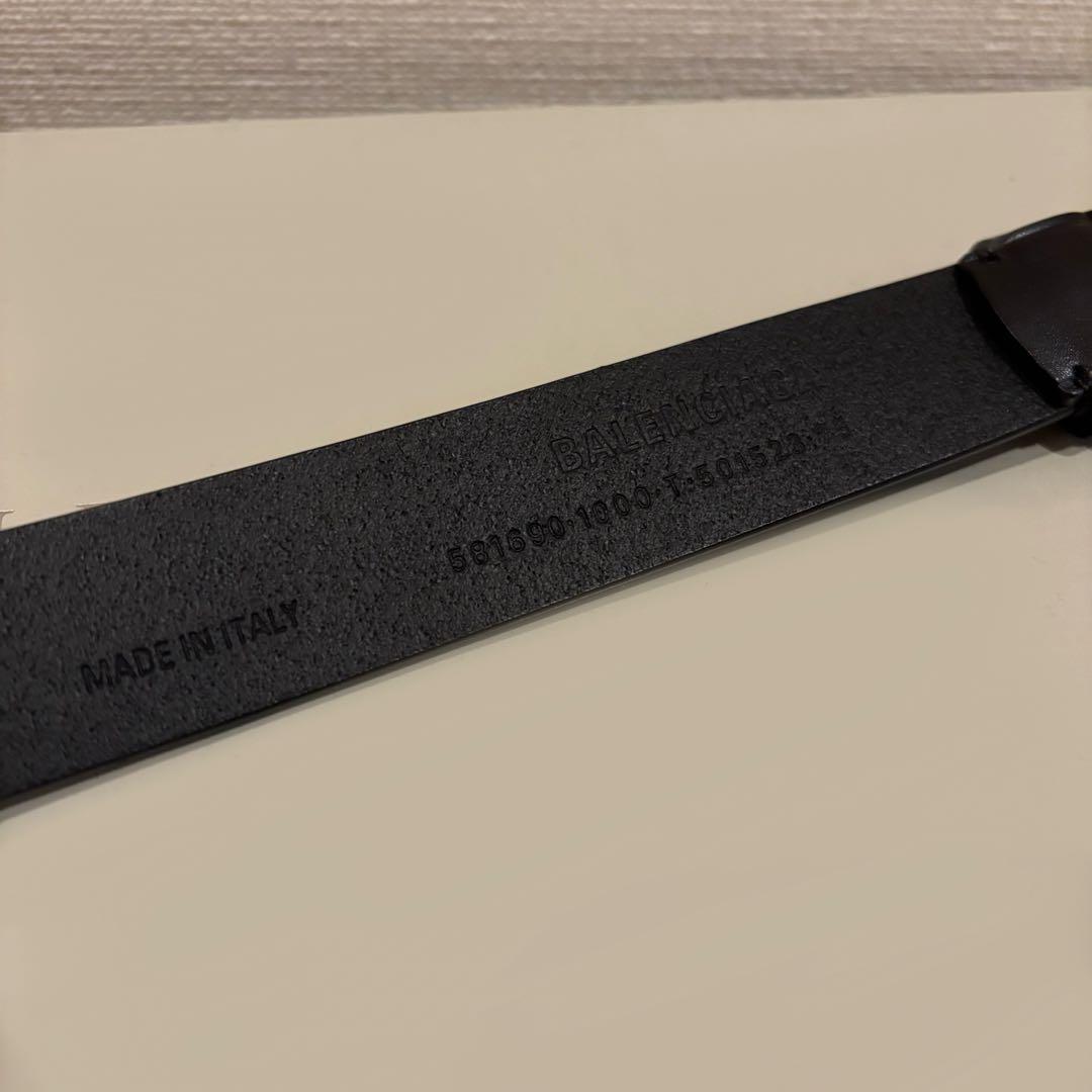 【値下げ中！！！】BALENCIAGA ブラック ベルト ゴールドバックル