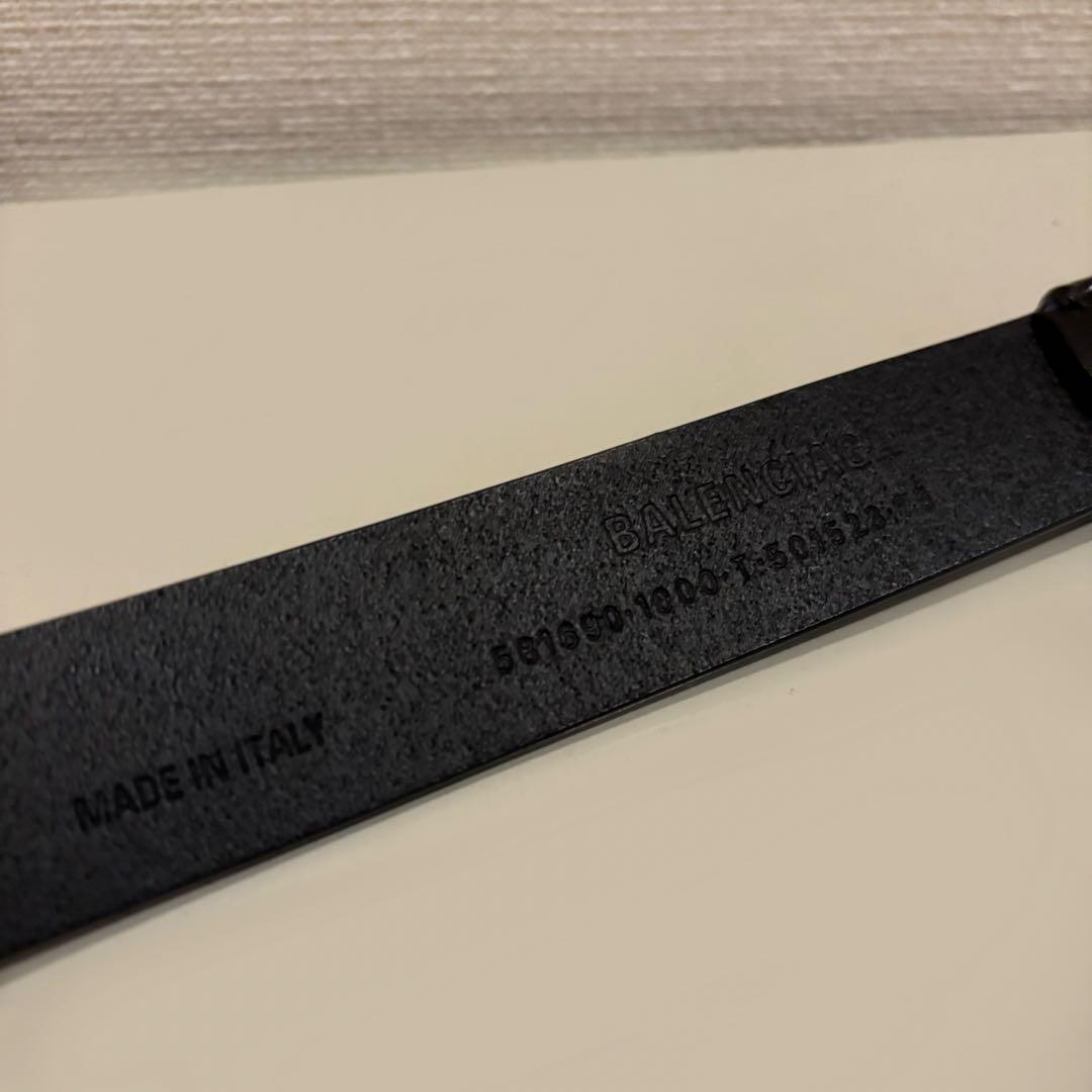 【値下げ中！！！】BALENCIAGA ブラック ベルト ゴールドバックル