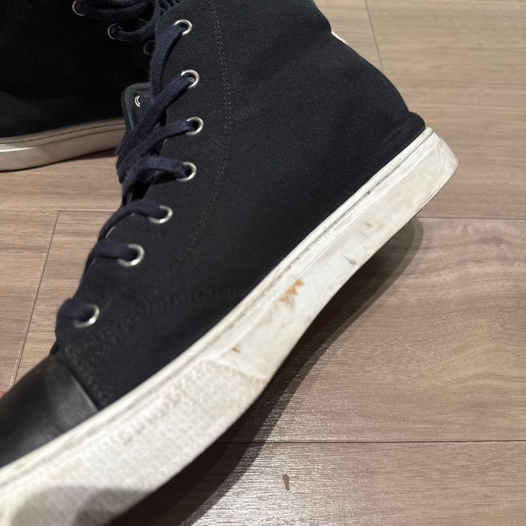 エルメス メンズ ハイカットスニーカー ネイビー 28cm