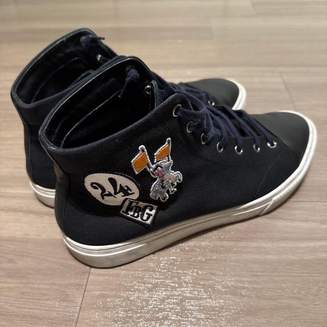 エルメス メンズ ハイカットスニーカー ネイビー 28cm