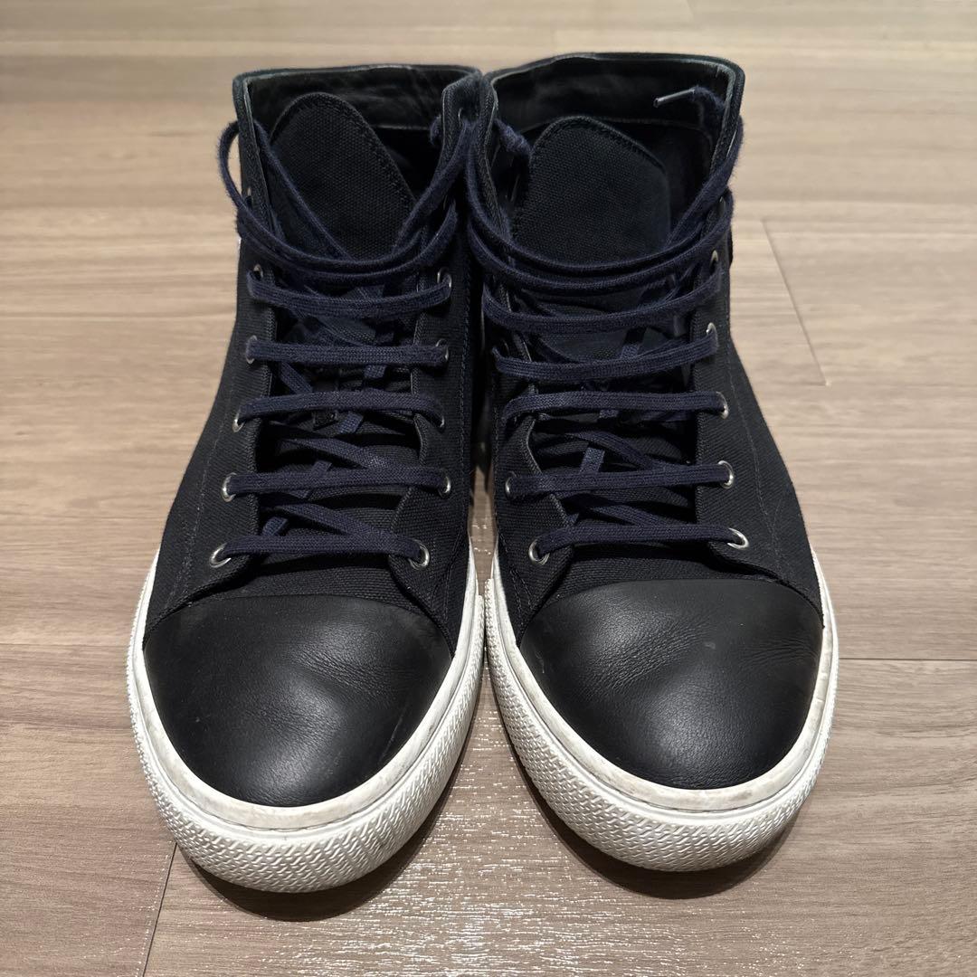 エルメス メンズ ハイカットスニーカー ネイビー 28cm