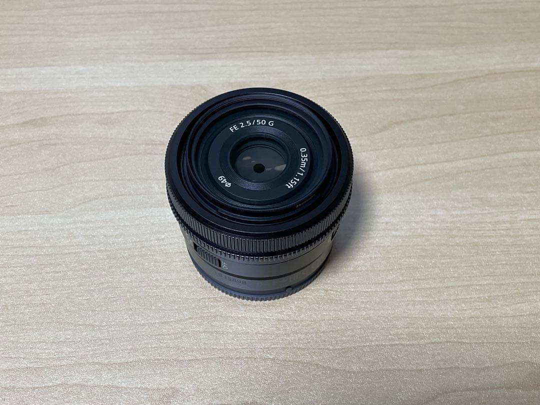 【美品】SONY 50mm F2.5 Gレンズ　保護フィルター＆フード付き