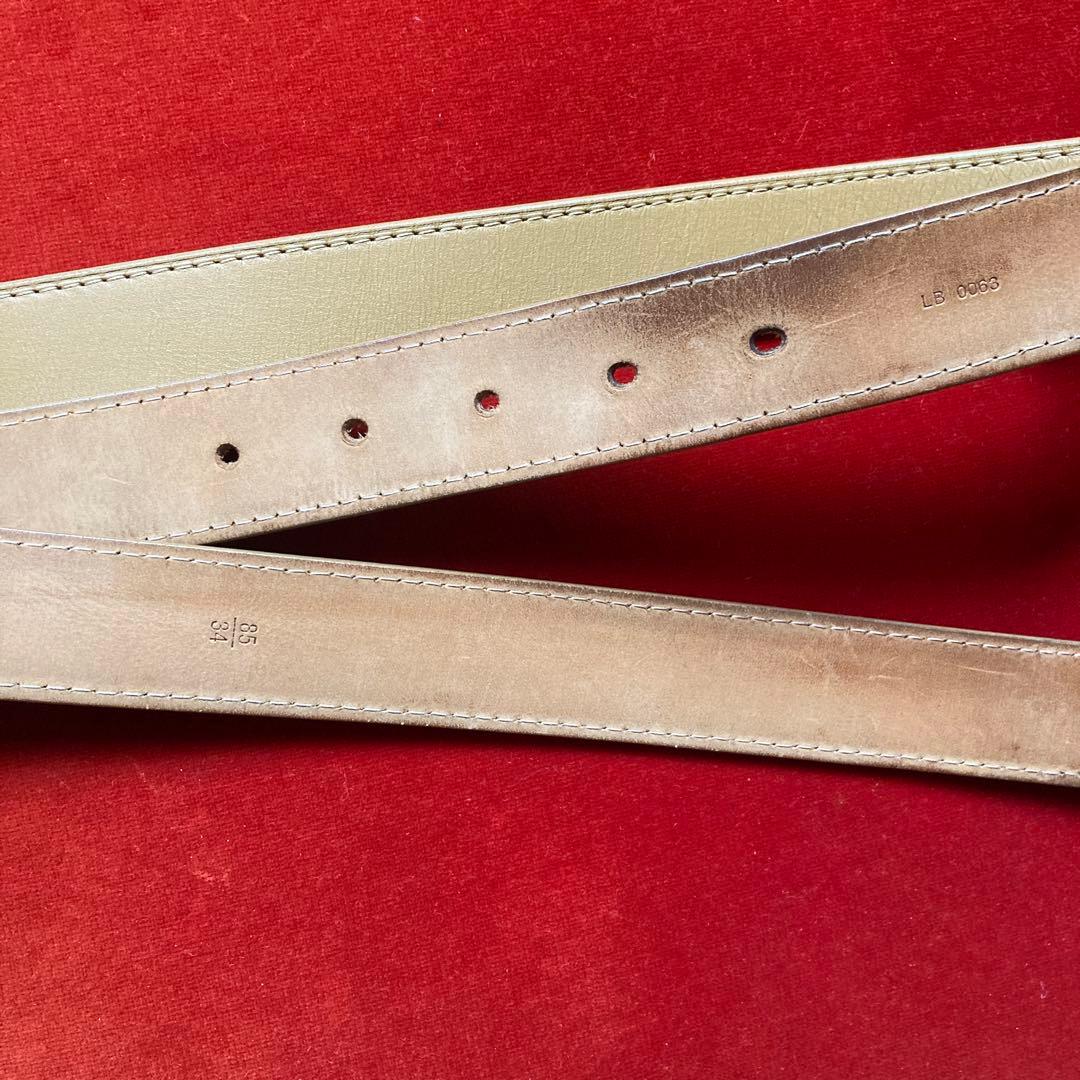 Louis Vuitton ベージュ レザーベルト