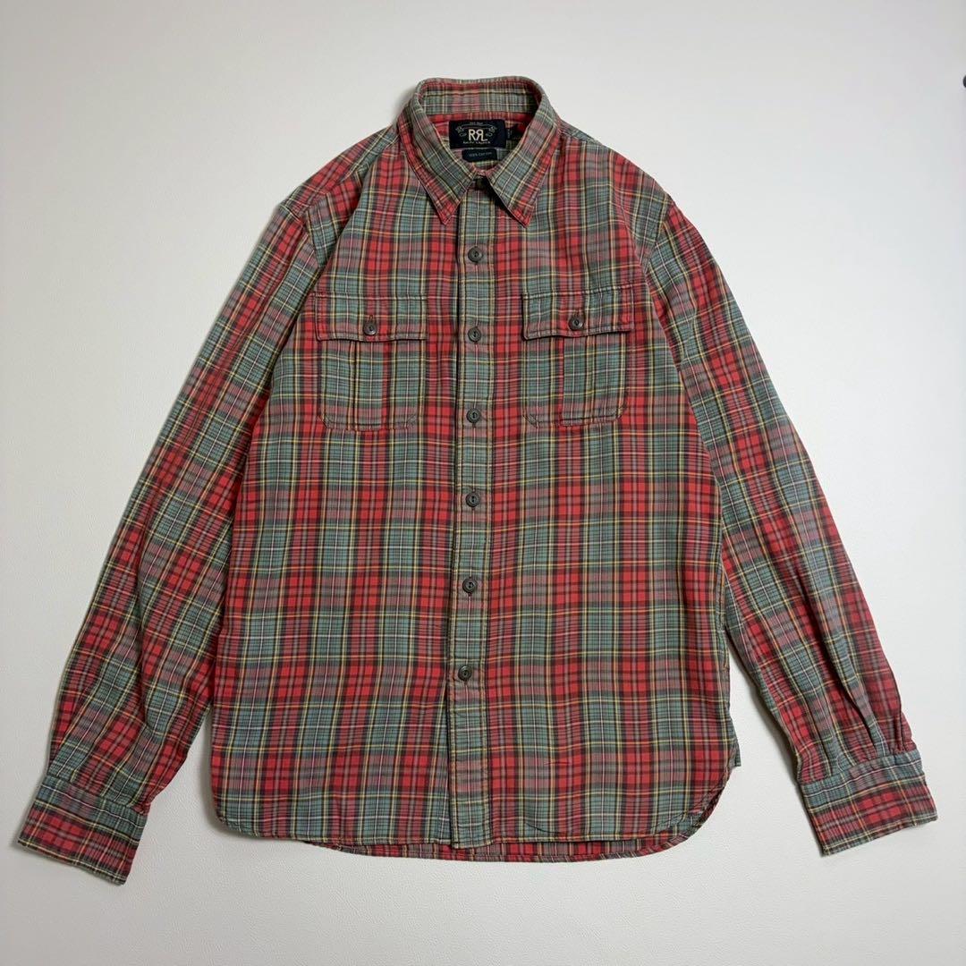 ✨美品✨ RRL ダブルアールエル チェックシャツ コットン M相当