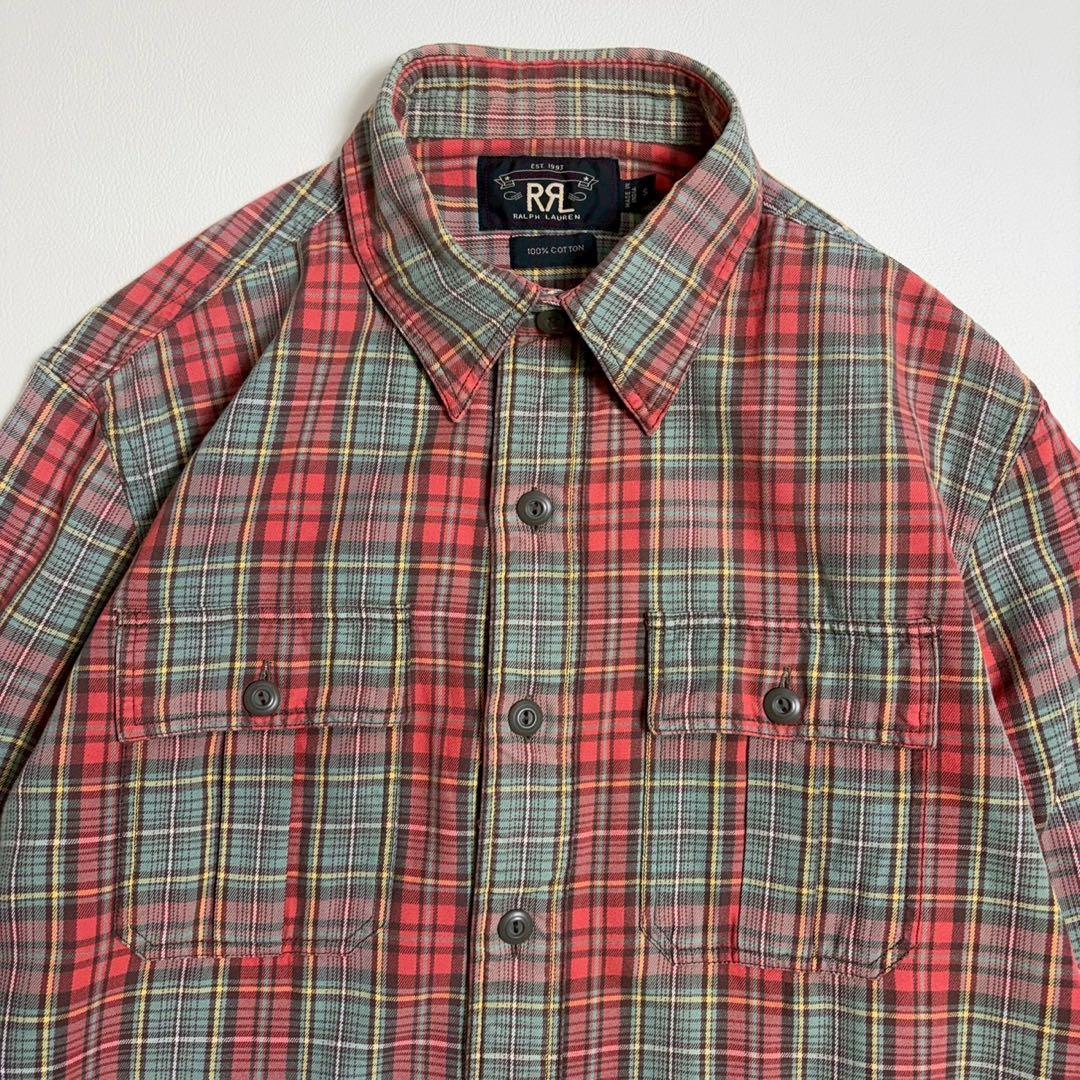✨美品✨ RRL ダブルアールエル チェックシャツ コットン M相当