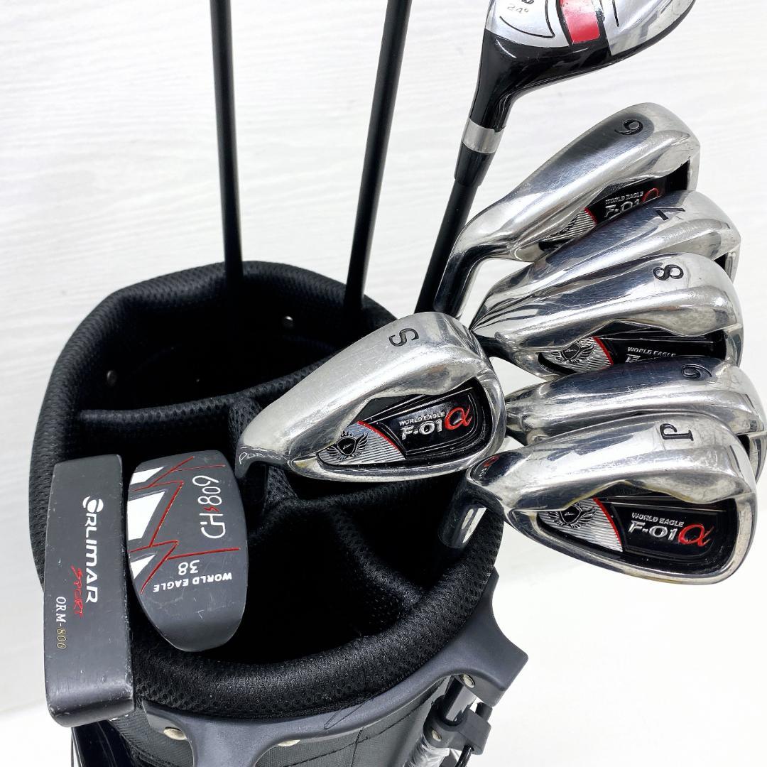 【左利き/レフティ】 ワールドイーグル ゴルフクラブ 初心者 セット 11本 R