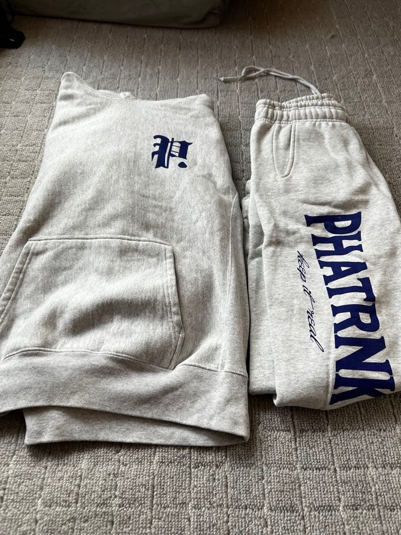 PHATRNK グレー パーカーとパンツ7点セット