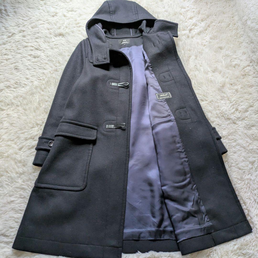 ✨23区 　大きめサイズ44　ウールダッフルコート　イタリア製　15号　 紺