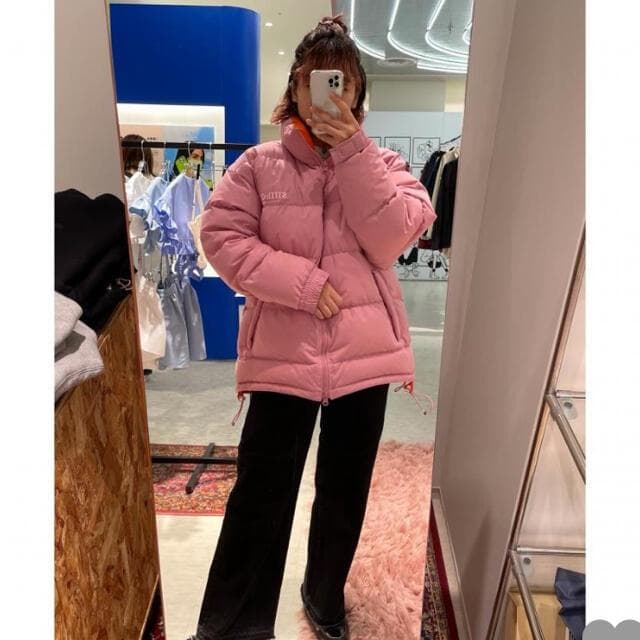 ジャケット・アウター SIIILON Reversible down JKT pink&orange