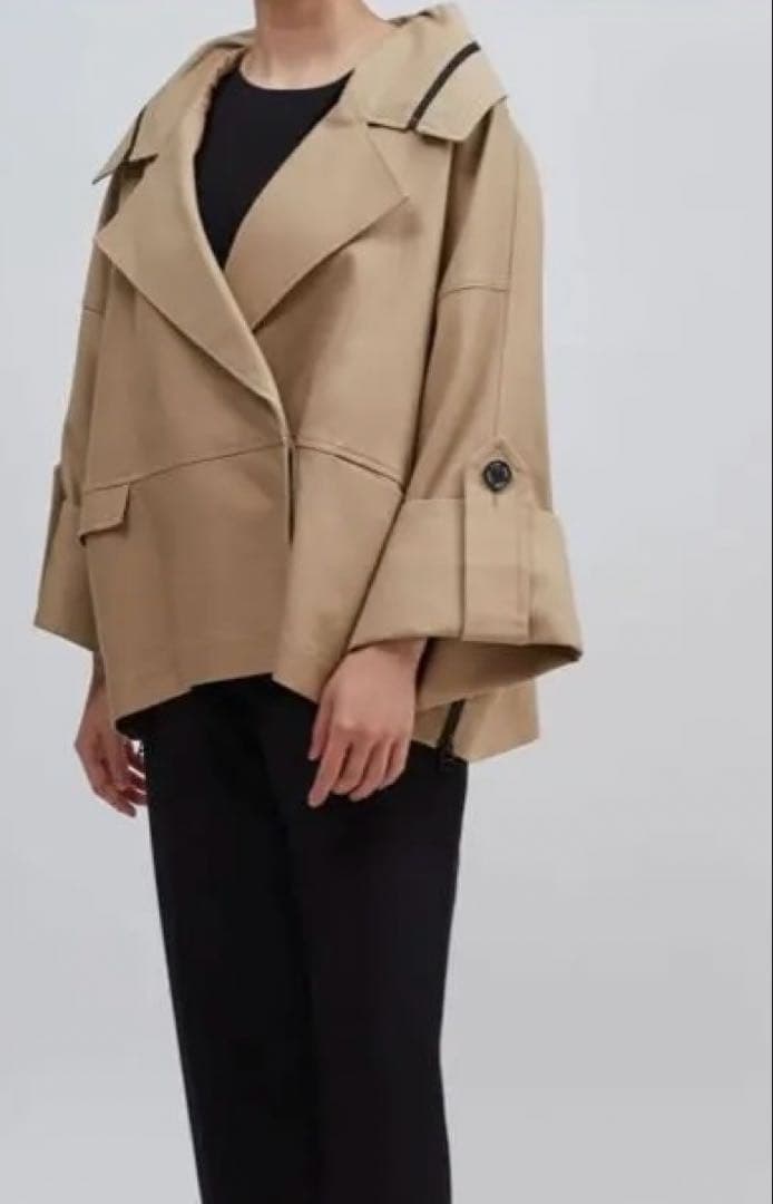 FORFORMO ベージュ ダブルブレスト モッズコート